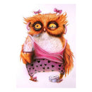 Pink Owl Diamond Painting Animal Embroidery Cross Crafts Stitch Kit Decor Indoor