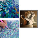 Couple Cat 5D Diamond Painting DIY Art Stitch Craft Kit Home Wall Decorative