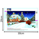 1Pc Christmas snow 5D Full Drill Diamond Painting Cross Stitch Kit Art Decor