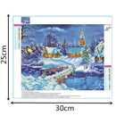 Snowy Cottage Full Drill DIY 5D Diamond Painting Embroidery Cross Stitch Kits 1X
