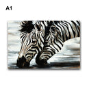 Canvas Wall Art Wild Life Zebra Painting Artwork for Home Decor Wall Hanging
