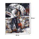 Hand Painted Couple DIY Oil Painting by Numbers Canvaas Kits Home Decor Art