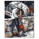 Hand Painted Couple DIY Oil Painting by Numbers Canvaas Kits Home Decor Art