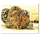 Hand Painted Animal Girl DIY Oil Painting by Numbers Canvaas Kit Home Decor Art