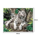 Hand Painted Animal Girl DIY Oil Painting by Number Canvas Kit Home Decor Art