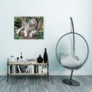 Hand Painted Animal Girl DIY Oil Painting by Number Canvas Kit Home Decor Art