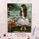 Hand-painted Animal Girl DIY Oil Painting by Numbers Canvas Kits Home Decor Art