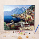 Hand Painted Animal Girl DIY Oil Painting by Numbers Canvas Kit Home Decor Art