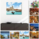 Hand Painted Sea View Flower DIY Oil Painting by Numbers Canvas Kits Home Decor