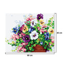 Hand Painted Sea View Flower DIY Oil Painting by Numbers Canvas Kit Home Decor