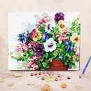 Hand Painted Sea View Flower DIY Oil Painting by Numbers Canvas Kit Home Decor