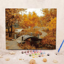 Hand Painted Sea View Flowers DIY Oil Painting by Numbers Canvas Kits Home Decor