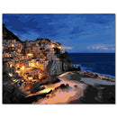 Hand Painted Sea View Flower DIY Oil Painting by Numbers Canvas Kits Home Decor