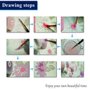 Hand Painted Sea View Flower DIY Oil Painting by Numbers Canvas Kit Home Decor