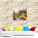 Hand Painted Sea View Flower DIY Oil Painting by Numbers Canvas Kit Home Decor