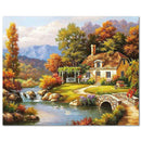 Hand Painted Sea View Flower DIY Oil Painting by Numbers Canvas Kit Home Decor