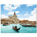 Hand Painted Sea View Flower DIY Oil Painting by Number Canvas Kits Home Decor