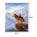 Hand Painted Animal DIY Oil Painting by Numbers Canvas Kits Room Decor Gift