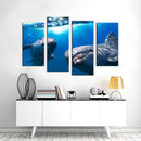 4pcs Dolphin Canvas Print Picture Living Room Bedroom Painting Picture