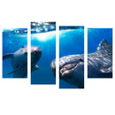4pcs Dolphin Canvas Print Picture Living Room Bedroom Painting Picture