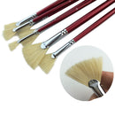 Artist Quality Hog Hair Fan Brush Set for Acrylic Painting Oil Painting Pen