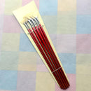 6pcs\Set Oil Paint Brush Bristle Hog Hair Fan Brushes Art Artist Painting Brush