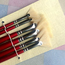 6pcs Artist Paint Brushes Set Pig Hair Oil Watercolour Painting Craft Art Kit