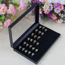 1x100 Jewelry Ring Display Organizer Case Tray Holder Earring Velvet Storage Hot