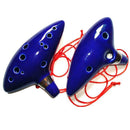 12-Holes Ocarina Ceramic Alto C Legend of Zelda Ocarina Flute Blue Newest Useful