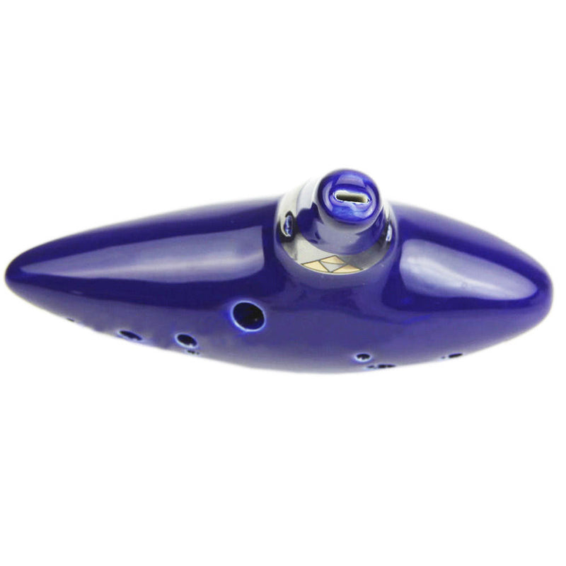 1 x Professional 12 Holes Ocarina Smoldering Treble C Key Flute Handmade Ceramic