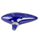 12-Holes Ocarina Ceramic Alto C Legend of Zelda Ocarina Flute Blue Newest Useful