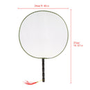 6pcs Round Fan Children DIY Hand-painted Blank Fan Painting White Fan Cool Fan