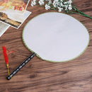 6pcs Round Fan Children DIY Hand-painted Blank Fan Painting White Fan Cool Fan