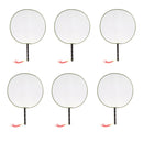 6pcs Round Fan Children DIY Hand-painted Blank Fan Painting White Fan Cool Fan