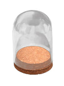Wooden Base Glass Cloche Dome Cover Display Centerpiece Tabletop Decoration