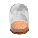 Wooden Base Glass Cloche Dome Cover Display Centerpiece Tabletop Decoration