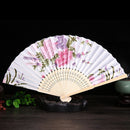 Lots Chinese Japanese Folding Silk Butterfly & Flowers Bamboo Pocket Hand Fan