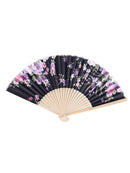 Lots Chinese Japanese Folding Silk Butterfly & Flowers Bamboo Pocket Hand Fan