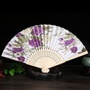 Lots Chinese Japanese Folding Silk Butterfly & Flowers Bamboo Pocket Hand Fan