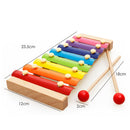 Eight-Tone knocking Piano Early Education Toys Wooden Kids Musical Hand Knock