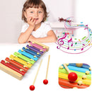 Eight-Tone knocking Piano Early Education Toys Wooden Kids Musical Hand Knock