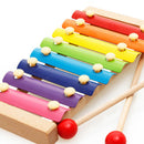 Eight-Tone knocking Piano Early Education Toys Wooden Kids Musical Hand Knock