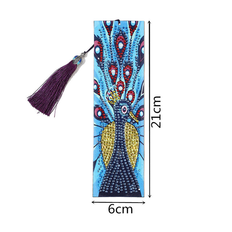 DIY Special Shaped Diamond Painting Creative Tassel Book Marks Leather Bookmark