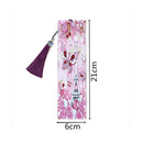 DIY Tower Shaped Diamond Painting Creative Leather Bookmarks with Tassel Gifts