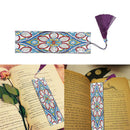 DIY Peacock Shaped Diamond Painting Leather Bookmark Tassel Book Mark Page Label