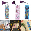 DIY Peacock Shaped Diamond Painting Leather Bookmark Tassel Book Mark Page Label