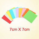 100Pcs 7x7cm Square Origami Paper Folding Solid Color Papers for DIY Craft
