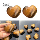 Wholesale Price! 10Pcs 30mm Natural Stone Crystal Heart Shaped Jewelry Pendant