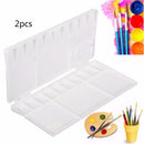 1x Rectangle Folding Paint Palette Artist Painting Pallet 25 Mixing Wells Art