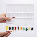 1x Rectangle Folding Paint Palette Artist Painting Pallet 25 Mixing Wells Art